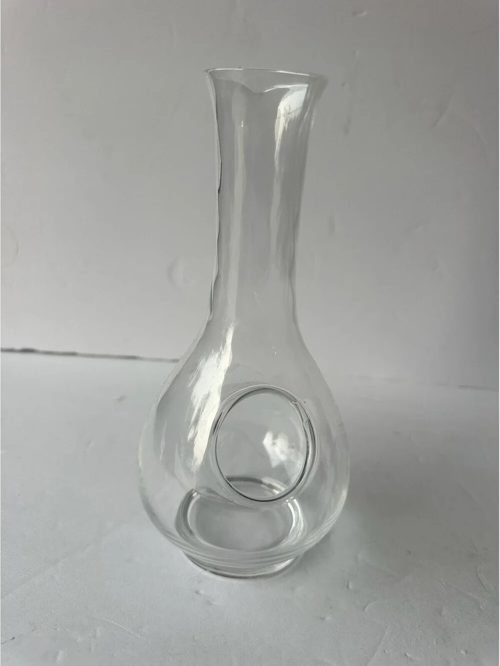 Unique Clear Glass Decanter with Side Opening Barware Accessory